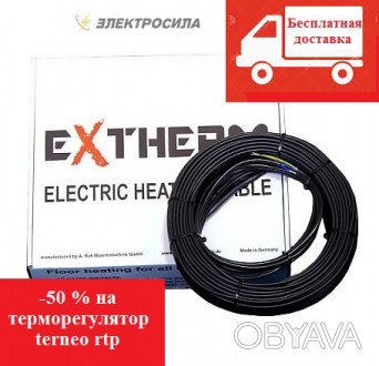 Двухжильный нагревательный кабель ETC ECO 20-1400 EXTHERM используется для подде. . фото 1