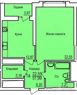 Площадь квартиры 52 кв.м
Продуманная практичная планировка, стяжка пола, счетчи. Приморский. фото 1