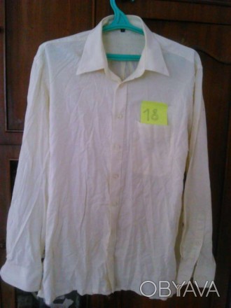 Рубашка: размер - 41, цвет - белый, производитель - видно на фото. Вышлю новой п. . фото 1
