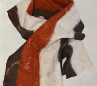 шерстяной валянный шарф из натуральной тончайшей мериносовой шерсти овец и волок. . фото 3