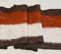 шерстяной валянный шарф из натуральной тончайшей мериносовой шерсти овец и волок. . фото 5