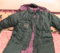 Пальто - пуховик двухстороний с капюшоном. Изготовитель Корея. Розмер 52 - 54.Дл. . фото 4