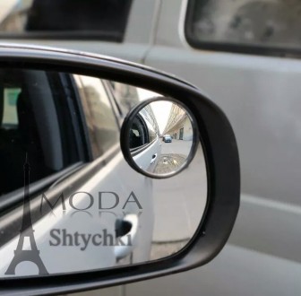 Зеркала заднего вида к авто, автозеркала 360 градусов, выпуклые, в диаметре 5 см. . фото 2