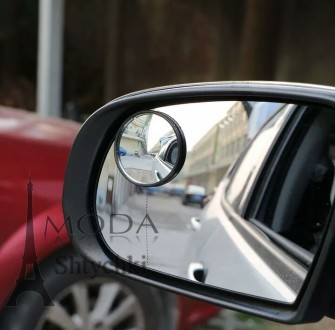 Зеркала заднего вида к авто, автозеркала 360 градусов, выпуклые, в диаметре 5 см. . фото 3