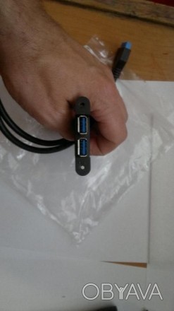 USB 3.0 кабель - для системних блоків. На материнці підключається до 20 контактн. . фото 1