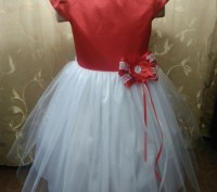 Народное платье для девочки, р.110-116, длина юбки от талии 50 см, пышное.. . фото 2