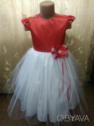 Народное платье для девочки, р.110-116, длина юбки от талии 50 см, пышное.. . фото 1