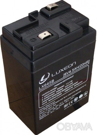 Герметичные аккумуляторы Luxeon 6V4.5Ah для детских электромотоциклов, электромо. . фото 1