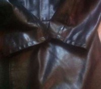 Продам мужской осенний кожаный плащ производство Италия, плечи 50, длинна 92, ру. . фото 8