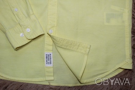 Рубашка H&M, лёгкая хлопковая. Застежка на пуговицы. Длинный рукав с манжетами н. . фото 1