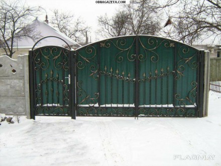 Изготовление ворот с профлиста также кованые ворота калитки. Выезд мастера на за. . фото 5