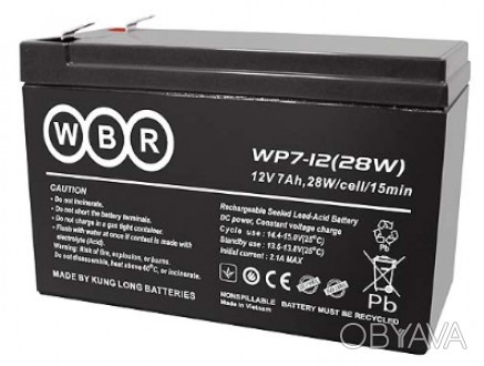 Аккумуляторная батарея WBR WP 7-12 классифицируется как необслуживаемая, во врем. . фото 1