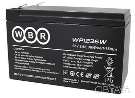 Аккумуляторная батарея WBR WP 1236W классифицируется как необслуживаемая, во вре. . фото 1