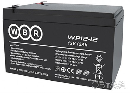Аккумуляторная батарея WBR WP 12-12 классифицируется как необслуживаемая, во вре. . фото 1