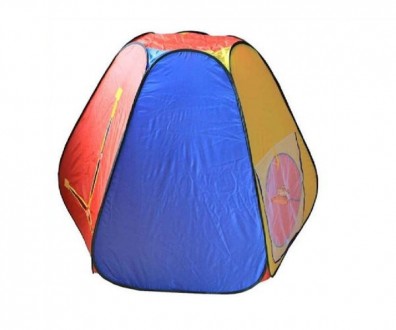 Большая красочная палатка, выполненная в форме шестигранной пирамиды, с тремя уд. . фото 4