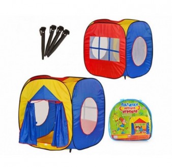 Детская палатка 5016 Шатер имеет форму домика-шатра подойдет для игр как мальчик. . фото 3