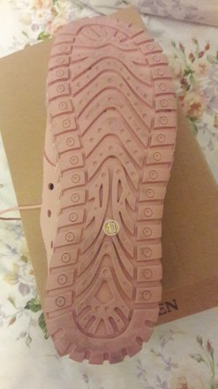 Туфли женские летние спортивные розовые на шнурках. Лёгкие. Кожаные.
41 размер.. . фото 5
