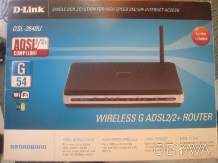Wi-Fi-ADSL2+ точка доступа (роутер) стандарт Wi-Fi: 802.11n макс. скорость: 65 М. . фото 1