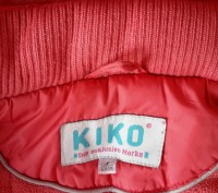 Зимнее тёплое пальто "Kiko" р.128/8.Красивого кораллового цвета.Из нюансов:мехов. . фото 5
