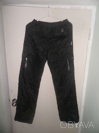 Продам теплые брюки НА ФЛИСЕ черного цвета, размеры: 42 и 48. Брюки № 1, размер . . фото 1