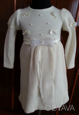 Модель  ПЛ-9. Платье молочного цвета "Барби" с нарядной повязкой на голову.
Уце. . фото 1