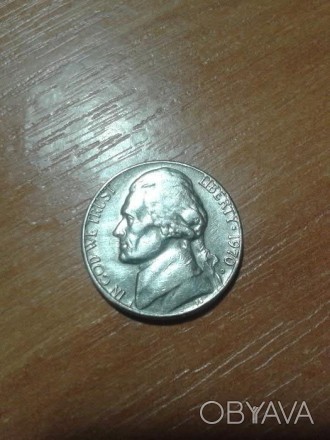 монета 5 центів, 1970 року ліберті, пересилка поштою за предоплату. . фото 1