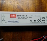 Выходная мощность LED-драйвера LPV-60-12 составляет 60 Вт. AC/DC-преобразователь. . фото 3