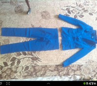 Костюм новый ни разу не одевали.Костюм  и пиджак насыщенно синего цвета,притален. . фото 5