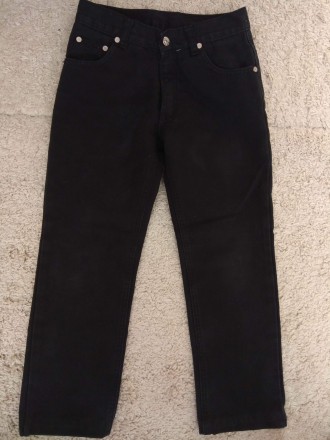 Штаны, джинсы теплые на флисе на 6-7 лет черные трикотажные в хорошем состоянии,. . фото 3