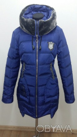 Зимняя  куртка модного покроя

С манжетами на рукавах

Капюшон  глубокий

. . фото 1