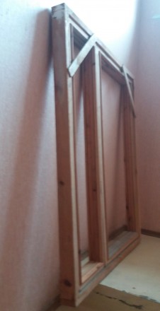 Деревянное окно новое Сосна 
высота-1480, ширина-1330, толщина 80мм
16шт., в у. . фото 3
