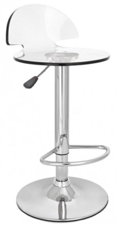 Барный стул Мода
Прозрачный акрил (поликарбонат);
Размер 38х45 см; 
Высота по. . фото 2