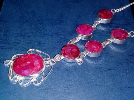 Предлагаем Вам купить красивое ожерелье из натурального камня рубин в серебре. И. . фото 5