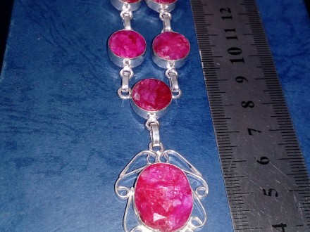 Предлагаем Вам купить красивое ожерелье из натурального камня рубин в серебре. И. . фото 6