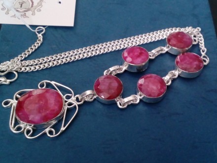 Предлагаем Вам купить красивое ожерелье из натурального камня рубин в серебре. И. . фото 4