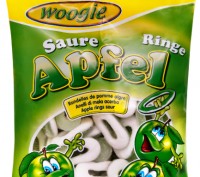 Woogie Apfel, 500г - 60 грн. - жевательные конфеты в форме колец с яблочным вкус. . фото 2