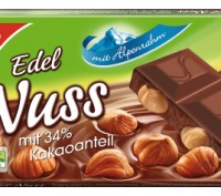 Edel Nuss  - великолепный молочный шоколад (34% какао) с большим содержанием цел. . фото 2
