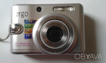 Продам Фотоаппарат ergo dc8360s на запчасти, требует замены дисплея, в остальном. . фото 1