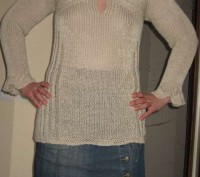 Женский вязаный свитер, ажурная вязка, абсолютно новый, производство Италия.. . фото 2