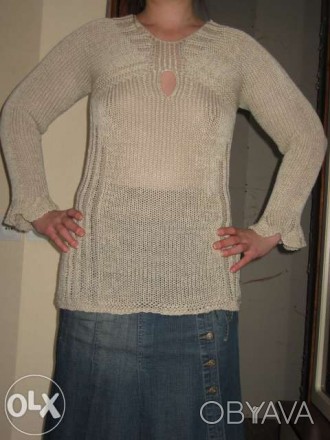 Женский вязаный свитер, ажурная вязка, абсолютно новый, производство Италия.. . фото 1