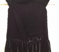 Шикарное бархатное платье для Вашей  красотки фирмы H&M. Черное, но нарядное, тр. . фото 2