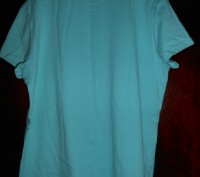 1)Светло голубая футболка с рисунком на 13-14 лет,GILDAN,цена-55 гр.
замеры: дл. . фото 7