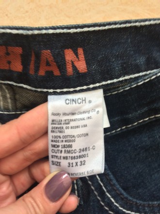 Продам стильные мужские джинсы американского бренда  IAN CINCH JEANS - Slim Fit.. . фото 3