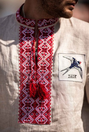 Мужская вышиванка со 100% льна белорусского производства, выполнена из аутентичн. . фото 5