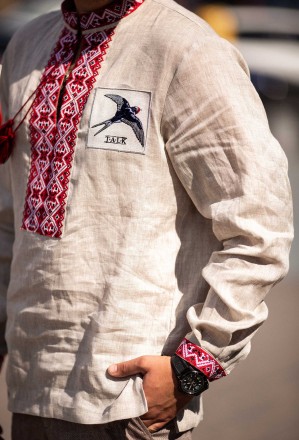 Мужская вышиванка со 100% льна белорусского производства, выполнена из аутентичн. . фото 4