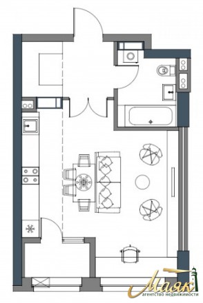 Продается просторная однокомнатная квартира в жилом комплексе комфорт-класса в Г. . фото 7