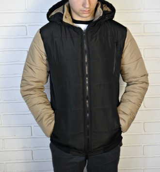 Мужская куртка с капюшоном. Куртка теплая, утеплена синтепоном,плотностью 250 мм. . фото 3