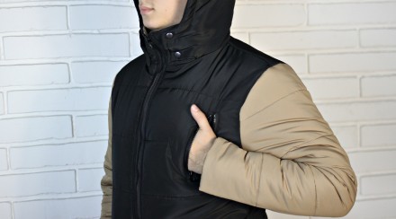 Мужская куртка с капюшоном. Куртка теплая, утеплена синтепоном,плотностью 250 мм. . фото 5
