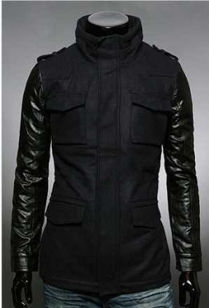 Стильная мужская куртка осень-зима,выполнена из искусственного кашемира, рукава . . фото 2