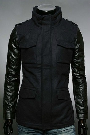 Стильная мужская куртка осень-зима,выполнена из искусственного кашемира, рукава . . фото 3